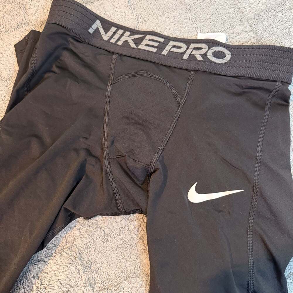 Mens Nike Pro Tight Dri-Fit Black Compression Leggings Training Size M